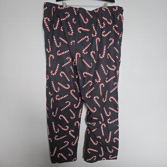 Old Navy Gray Pajama Pants with Candy Cane Print - Picture 2 of 6